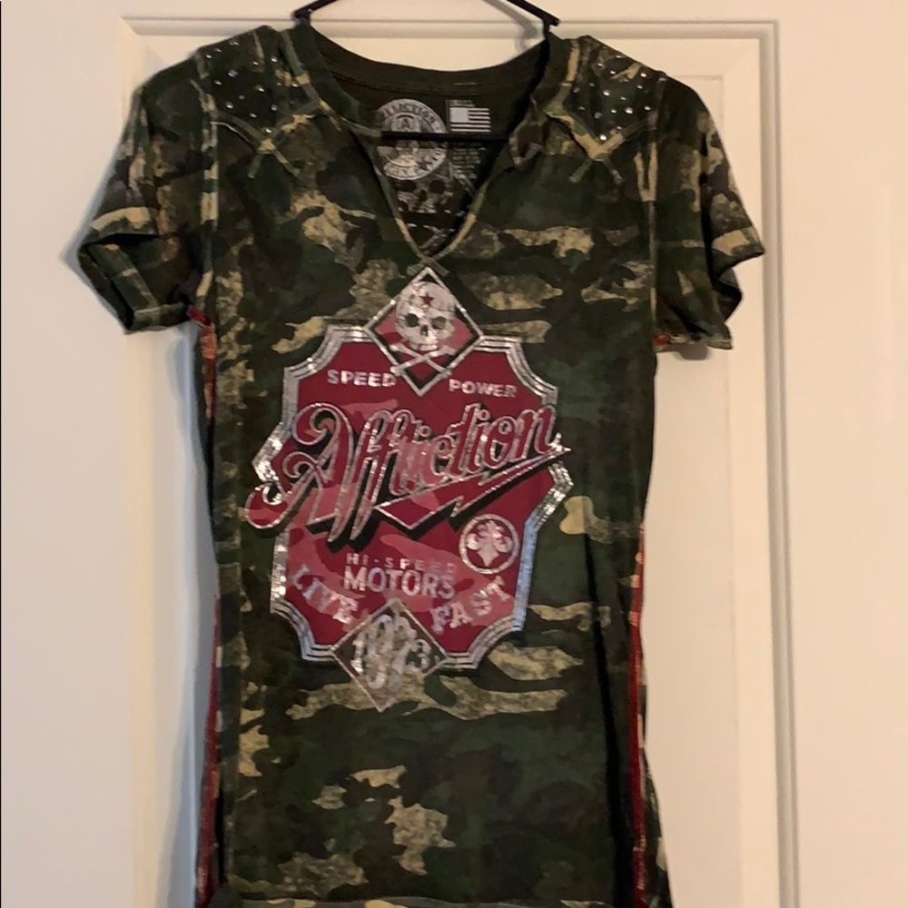 Affliction camo tee